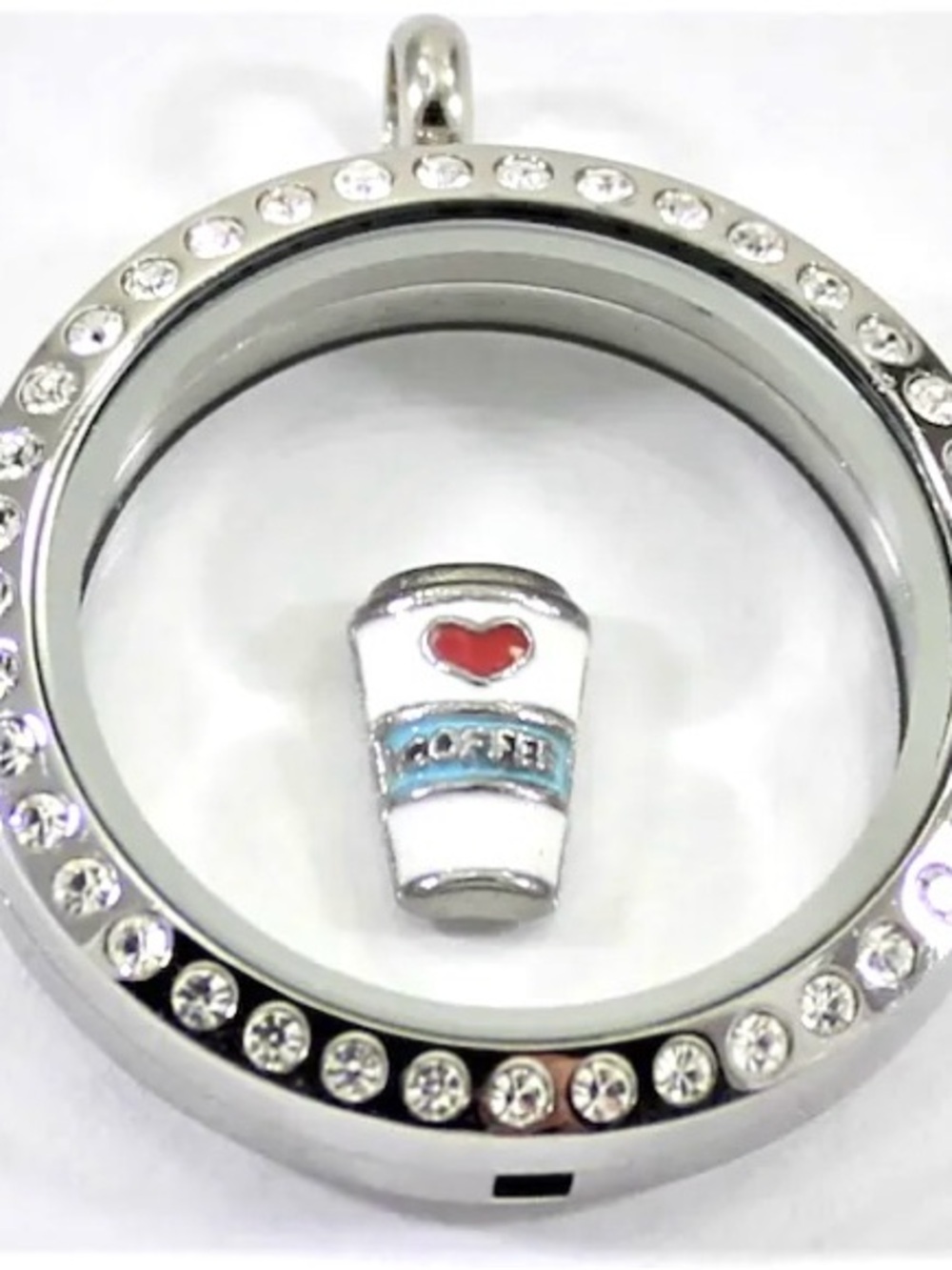 Origami Owl Silver Coffee Cup Charm